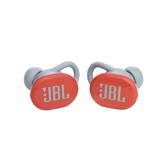JBL Endurance Race TWS - Coral - Waterproof true wireless active sport earbuds - Front